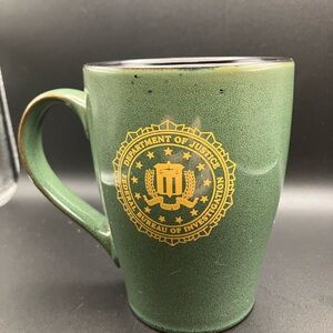 Green FBI Ceramic Mug